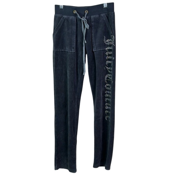 Vintage y2k Juicy Couture Gray Sweatpants with Velour Finish size Xs - Picture 2 of 9